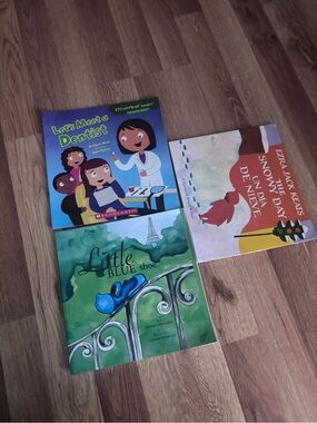 Set of 3 Children's Picture Books - Blue, Green, Red Covers